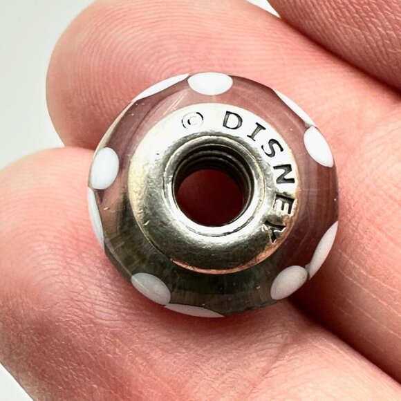 Pandora Disney Mickey Mouse Murano Glass Charm 925 ALE Sterling Silver - Picture 2 of 4